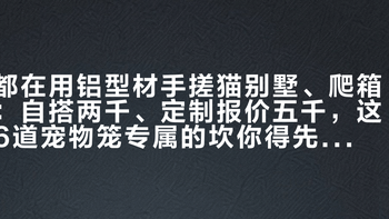 都在用铝型材手搓猫别墅、爬箱：自搭两千、定制报价五千，这6道宠物笼专属的坎你得先看清