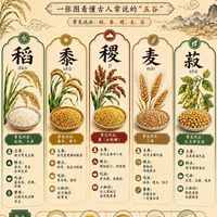 五谷到底是哪五谷？一张图给孩子讲明白