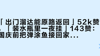 「出门溜达能原路返回」52k赞，「装水瓶里一夜挂」143赞：国庆前把弹涂鱼接回家之前，先把价、水、饭、盖这四笔账算清