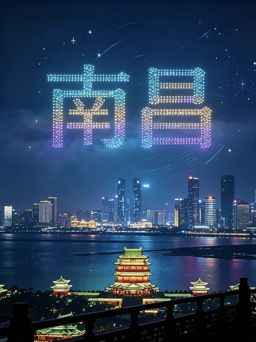 南昌官宣国庆烟花:10.1夜42633发烟花+5000架无人机,当晚滕王阁的票还买吗?9·12那场表演先给了答案