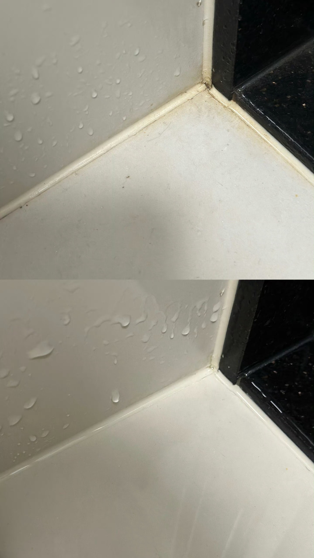 水槽边、马桶底的玻璃胶长黑霉?别急着下单除霉啫喱,更别信「涂上一晚自动消失」:先看胶老没老化、霉在表面还是扎了根,再决定刷、敷、铲掉重打还是请人