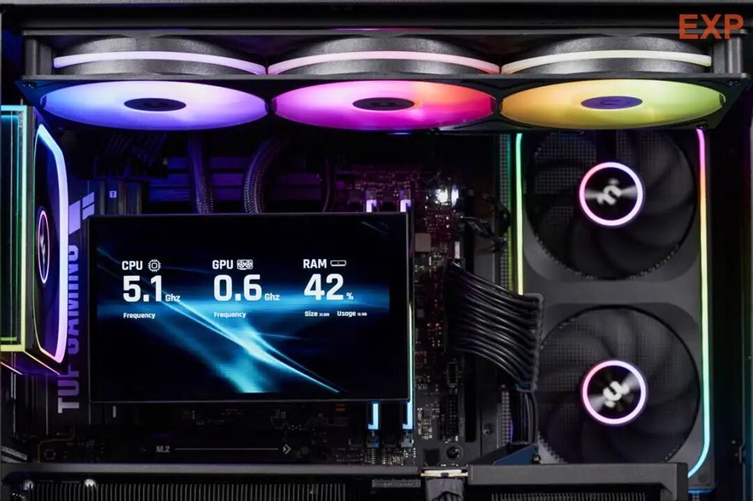 Tt ST360 Ultra一体式水冷评测：7英寸屏+侧出短管，兼顾颜值与兼容