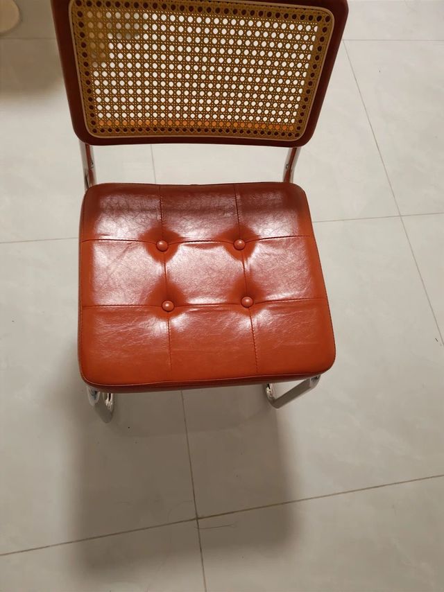 复古藤编餐椅客厅靠背座椅舒适久坐