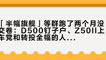 「半幅旗舰」等群跑了两个月没交卷：D500钉子户、Z50II上车党和转投全幅的人，这三笔账国庆前得算清