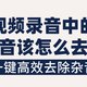视频录音中的背景杂音该怎么去除？一键高效去除视频杂音