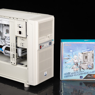 银昕FLP03复古壳装机：9850X3D+华硕ROG B850小吹雪+影驰RTX 5080