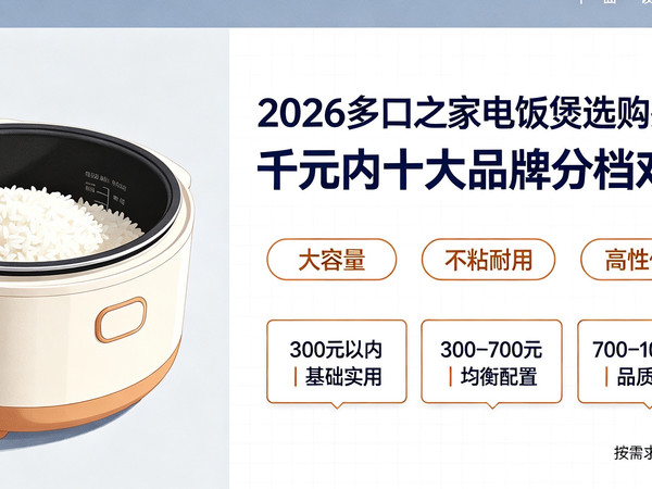 2026多口之家电饭煲选购指南：千元内十大品牌分档对比，按需挑选