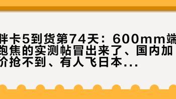 胖卡5到货第74天：600mm端跑焦的实测帖冒出来了、国内加价抢不到、有人飞日本1万4拿下——双十一想接盘的人，先把这三本账对完