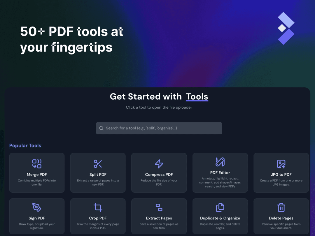 BentoPDF 工具界面