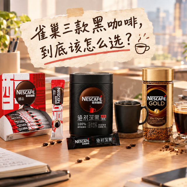 雀巢黑咖啡怎么选:醇品、绝对深黑、金牌,对应的是三种人