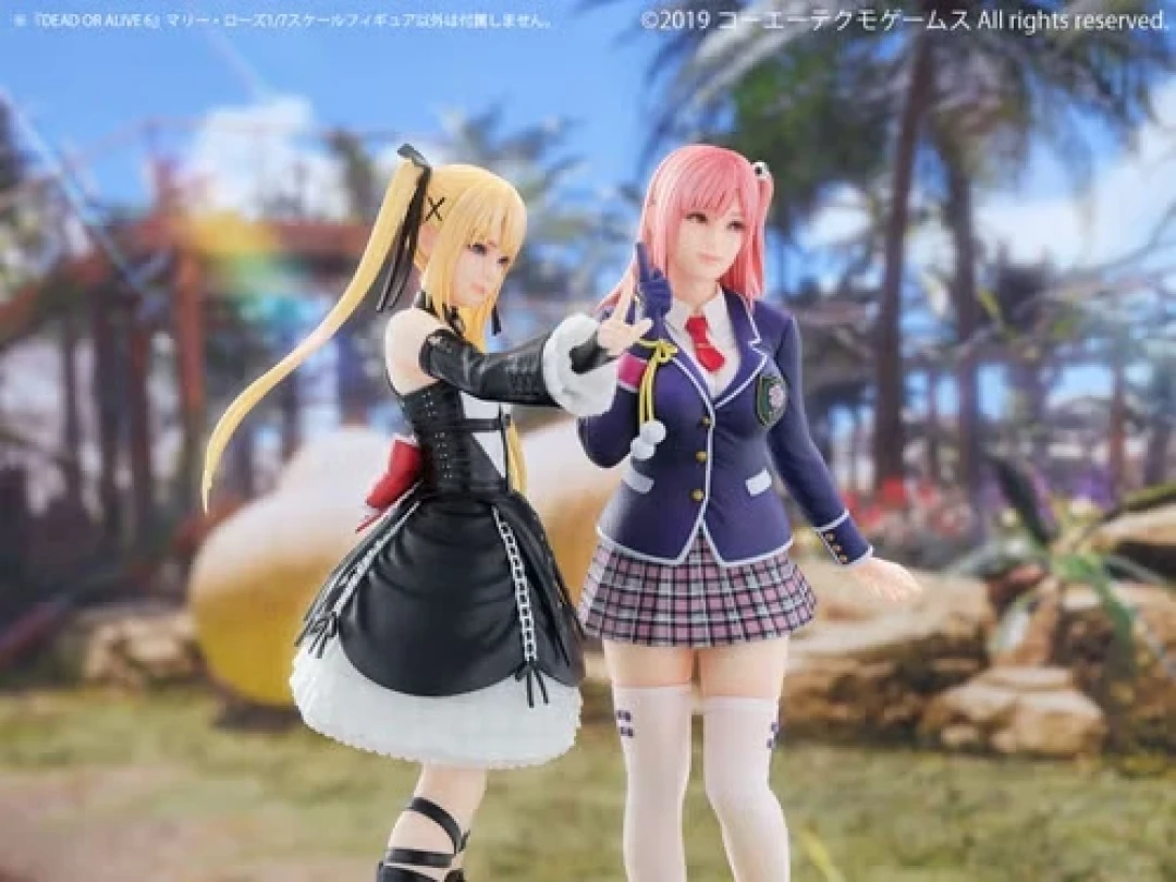 「やったあ!マリーの勝ちです」——海洋堂《死或生6》玛丽·罗斯&穗香1/7手办开预购,石头路台座可拼接