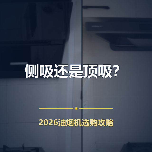 侧吸式和顶吸式油烟机有什么区别？2026 油烟机选购攻略