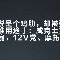 「按理说是个鸡肋，却被强行开发出一堆用途」：威克士第一台暴力风扇，12V党、摩托党、汽美涵道党的四笔账