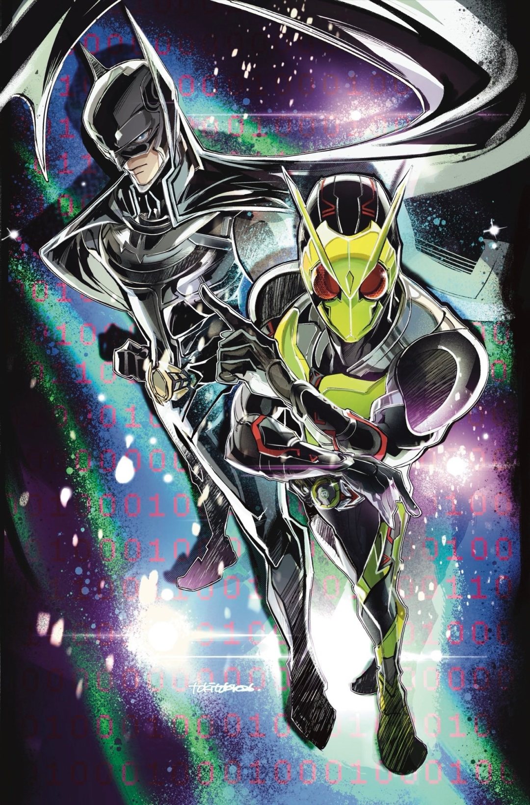 55年了,终于握手:蝙蝠侠×假面骑士01官宣联动「LEGENDS UNITE」——DC画漫画、万代出周边、粉丝喊「两个社长的深夜会晤」,而再版0102腰带套券后290、巅峰曾800+:现在补老物、等联动商品还是只蹲漫画,这三笔账我替你摸完了