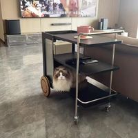 简约移动边几｜客厅多功能收纳小推车