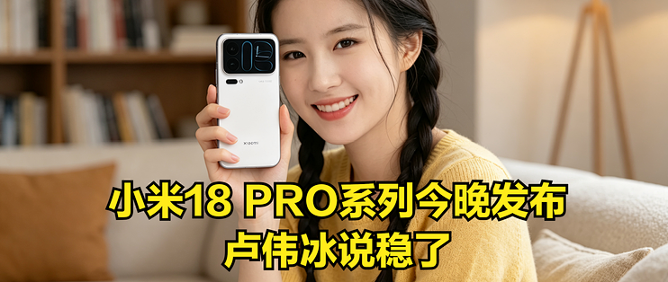 复刻余承东名言，卢伟冰官宣“稳了”，小米18 Pro系列今晚发布