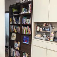 多功能半防尘实木书柜储物柜立式靠墙
