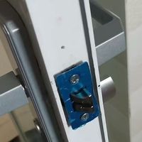 黑色静音门锁，卫生间玻璃门好搭档