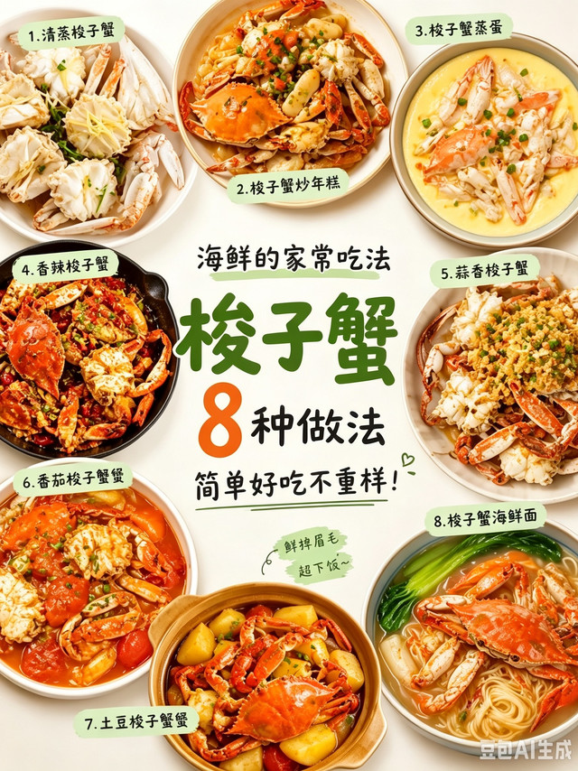 标题：梭子蟹8种做法