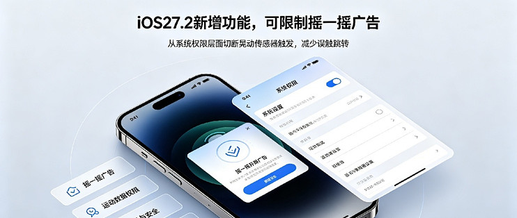 iOS27.2重磅更新：iPhone终于能拦截摇一摇开屏广告