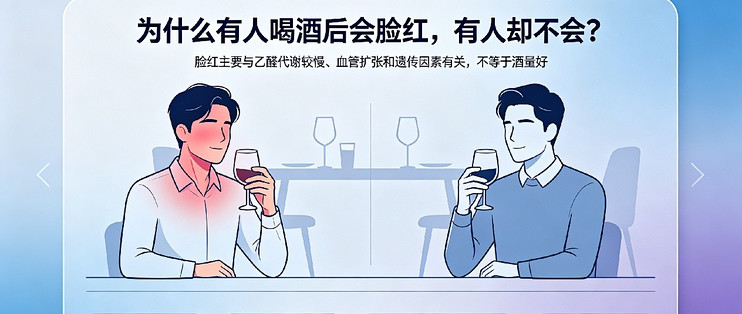 为什么有人喝酒后会脸红，有人却不会？