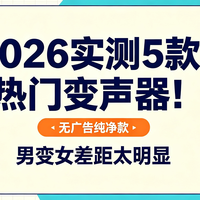 2026实测5款变声器 无广告纯净款真的能打？男变女差距太明显