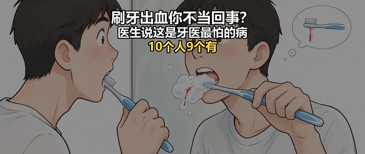 刷牙出血你不当回事？医生说这是牙医最怕的病，10个人里9个有