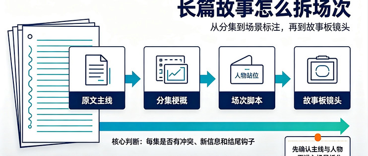 长篇故事怎么拆场次：从分集到场景标注的实操路径