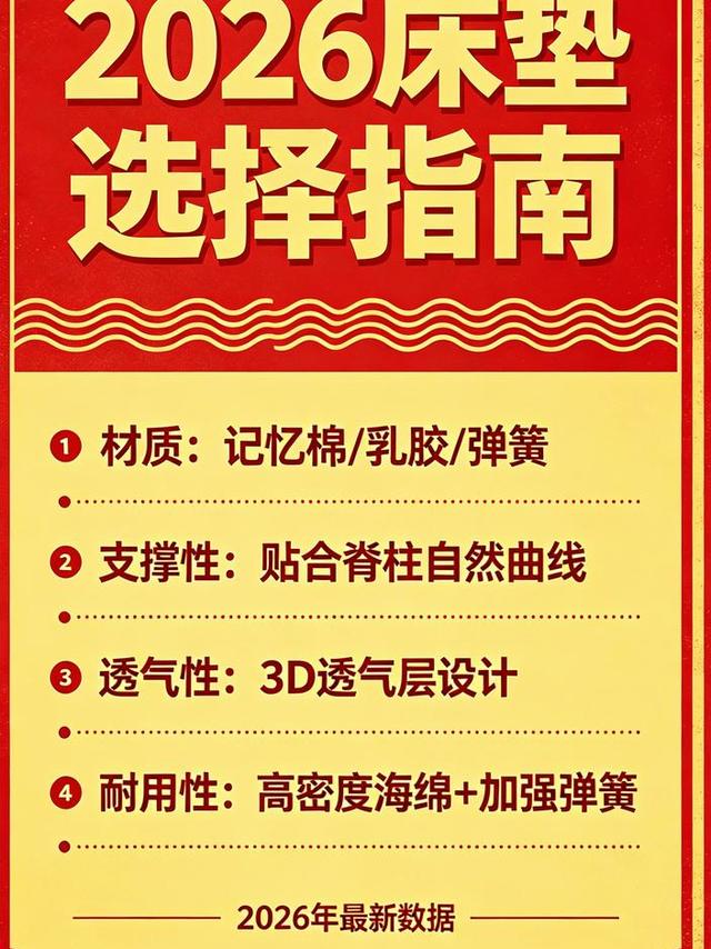 2026年预算6000元怎么选购人体工学护脊弹簧床垫指南！