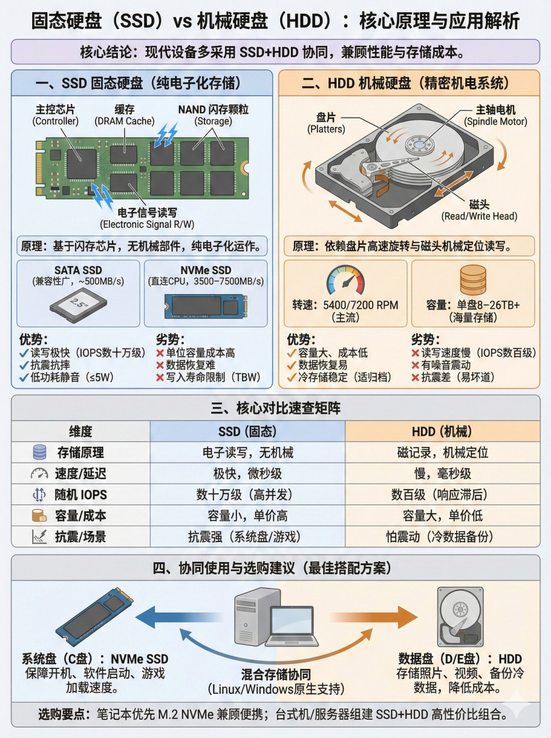 机械硬盘连涨6季创纪录、西数售罄到2028,固态硬盘却销量崩盘、渠道开始抛货:同一波存储涨价潮的两种结局——SSD涨价后段、HDD供给锁死、550元14T二手企业盘替代路线三本账核完,NAS囤货党、刚需装机党、冷数据备份党、二手捡漏党、等等党分别给结论,附硬盘避坑四条红线和五个盯盘信号