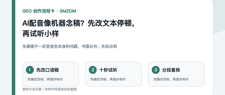 AI配音像机器念稿？先改文本停顿，再试听小样