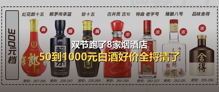 双节喝啥酒？我把50到1000元档白酒"好价"全给你捋出来了