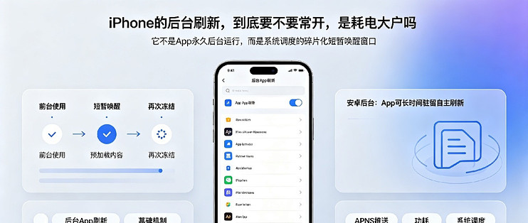 iPhone的后台刷新，到底要不要常开，是耗电大户吗