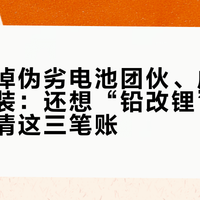广州端掉伪劣电池团伙、成都立法罚改装：还想“铅改锂”的人，先算清这三笔账
