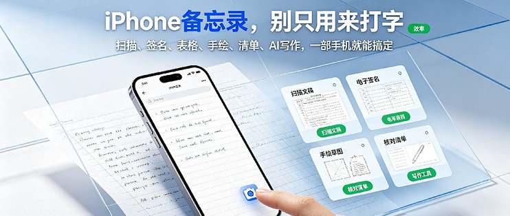 iPhone备忘录别只用来打字！6个原生功能，办公学习省下多款APP