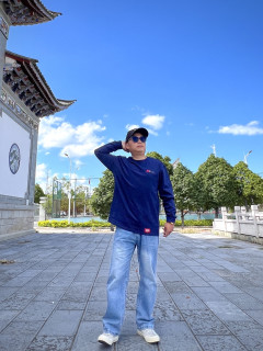 秋日长袖实穿分享：Dickies 320g藏青色这样搭