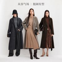 含绵羊毛双面呢！这件大衣穿上像开了滤镜