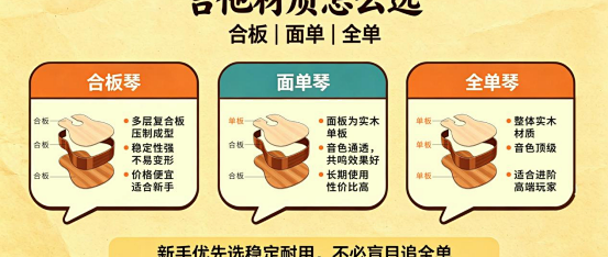 吉他新手买什么吉他？结合预算与尺寸，教你快速选出合适的琴