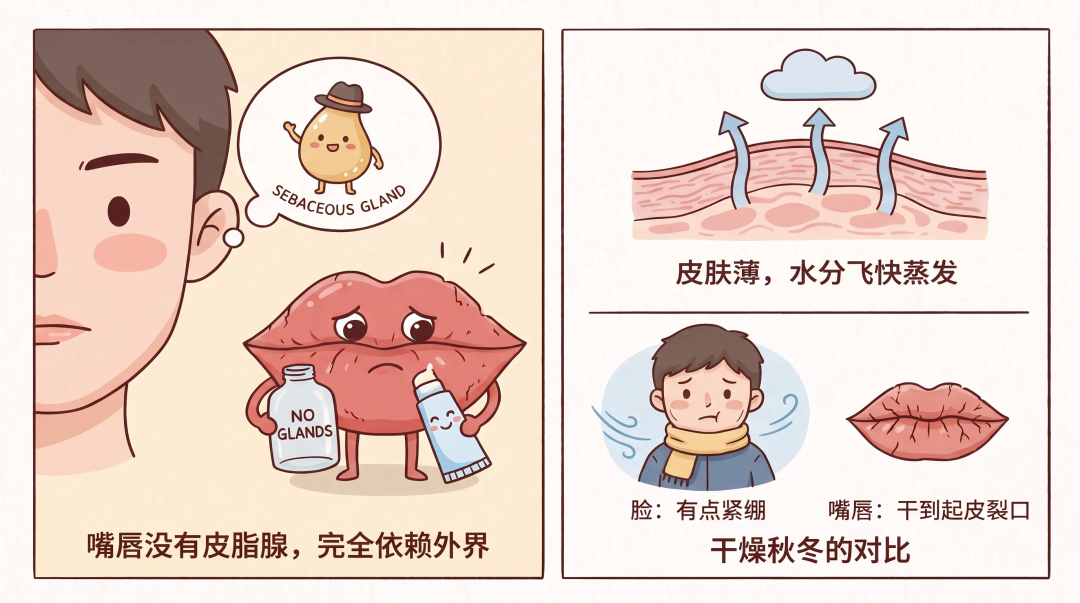一到秋冬嘴唇就起皮、卡纹?别光舔嘴唇了,你缺的是这个