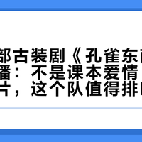 辛爽首部古装剧《孔雀东南飞》即将开播：不是课本爱情、还没一帧正片，这个队值得排吗