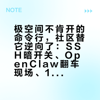 极空间不肯开的命令行，社区替它逆向了：SSH暗开关、OpenClaw翻车现场、13579端口，三扇门各配谁