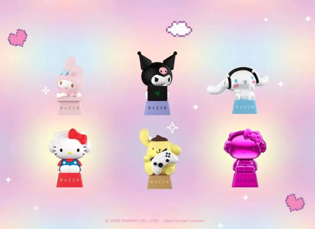 雷蛇推出Hello Kitty和朋友们盲盒键帽