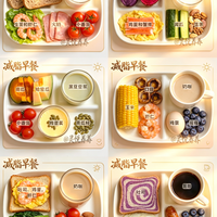 标题：减脂早餐六宫格