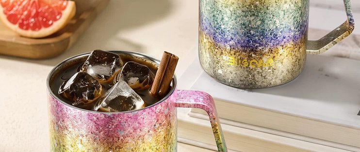 大卡纯钛双层马克杯 彩虹渐变款 简单说说