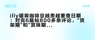 illy罐装咖啡豆越贵越要查日期：对完6篇帖800多条评论，"货架期"和"赏味期"是两把尺——双11囤货，先查日期再谈价