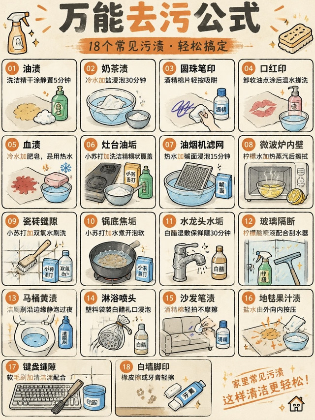 八种自制清洁配方实测有效