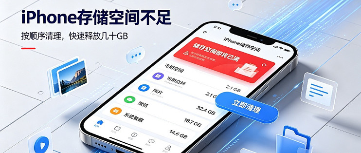 iPhone存储空间不足？这10个清理技巧立刻释放容量