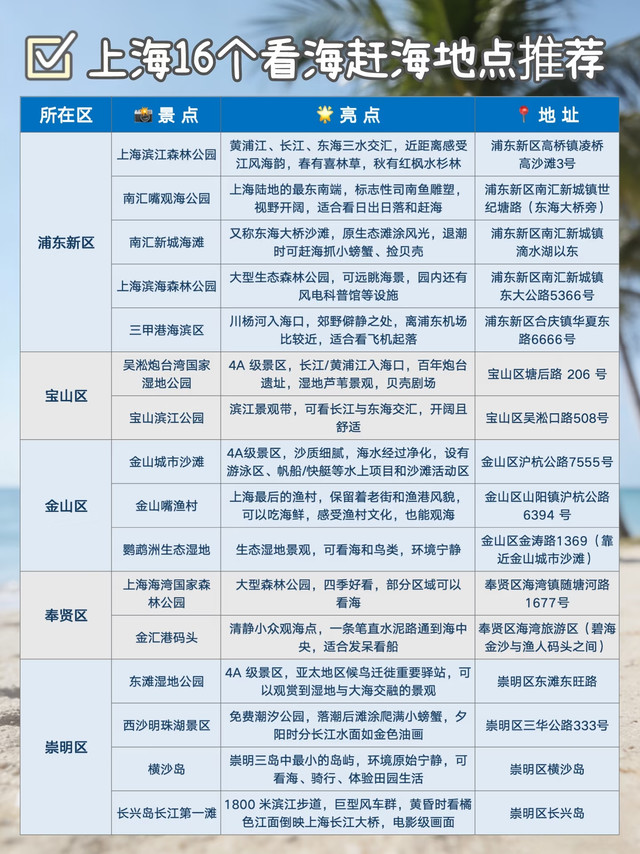 上海16大看海赶海地点清单🦀听海浪超治愈
