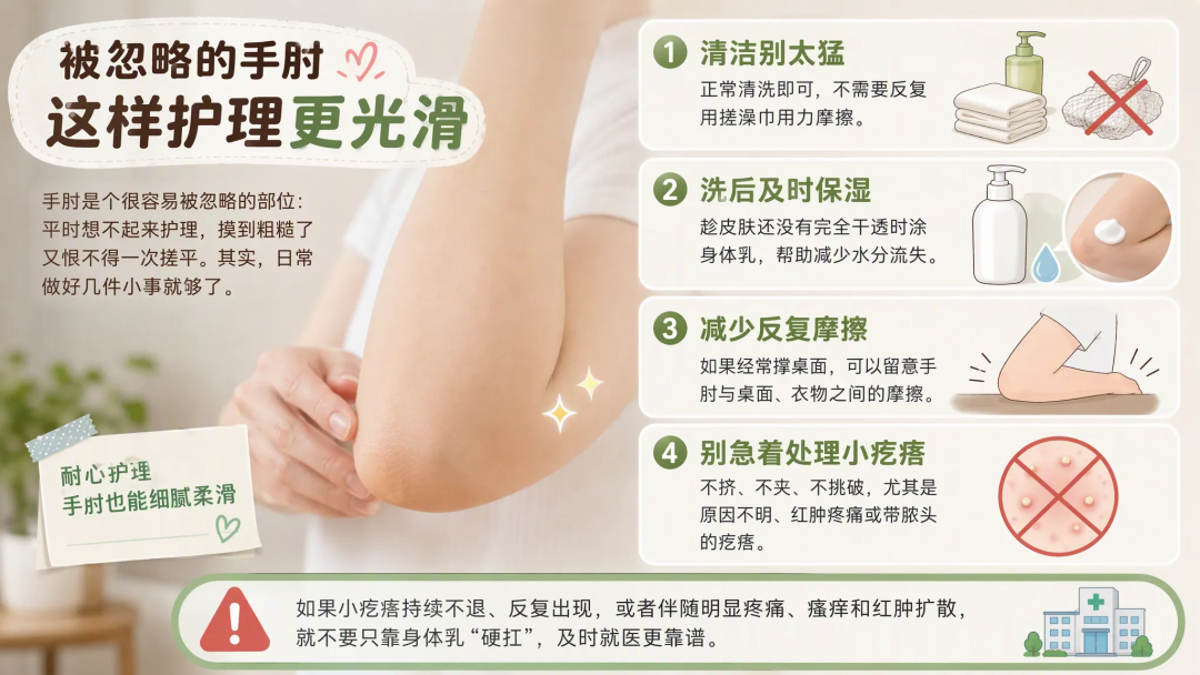 什么?手肘也会长痘?医生:这几种小疙瘩,处理方法完全不同