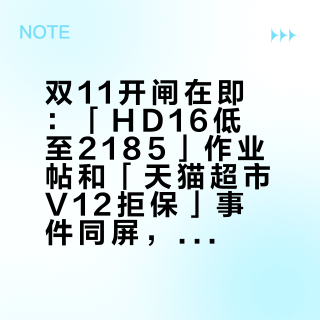 双11开闸在即:「HD16低至2185」作业帖和「天猫超市V12拒保」事件同屏,把戴森预算交给大促之前,先把价梯、渠道、维修、国补这四本账对完